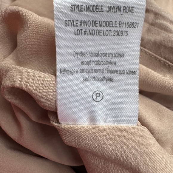 THEORY Jaylyn Rove Draped Mini Dress‎ Nude/Tan Size 8 - Picture 10 of 10